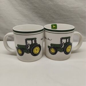 John Deere Coffee Mugs Nothing Runs Like A‎ Deere Tractor Set Of 2 Cups Gibson
